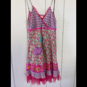 Solstice Pink floral flowy dress size S